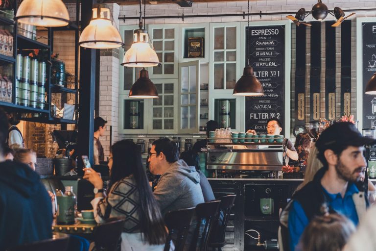 People In A Cafe